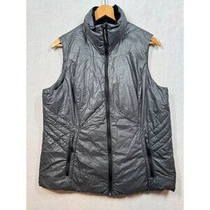 c9 by Champion Puffer Vest Silver Gray Quilted Full Zip Pockets Women's Size XL